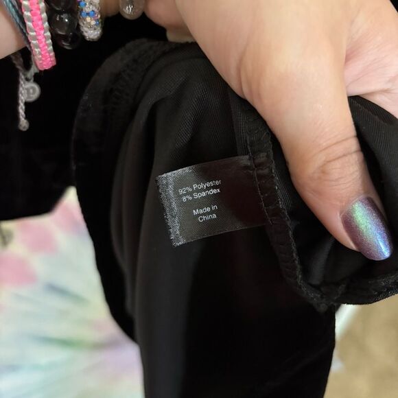 Lane Bryant Black Short Sleeve crushed Velvet Top new 26/28 witchy - Picture 5 of 8